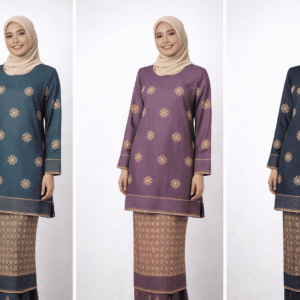 Baju Kurung Songket Moden Wanita | Baju Raya Songket Eksklusif | Set Baju Kurung Tradisional Premium